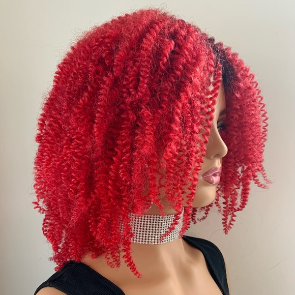 Ombre Red “Put On & Go” Synthetic Fiber Wig for Events/Gaming…♥️ - Picture 5 of 8